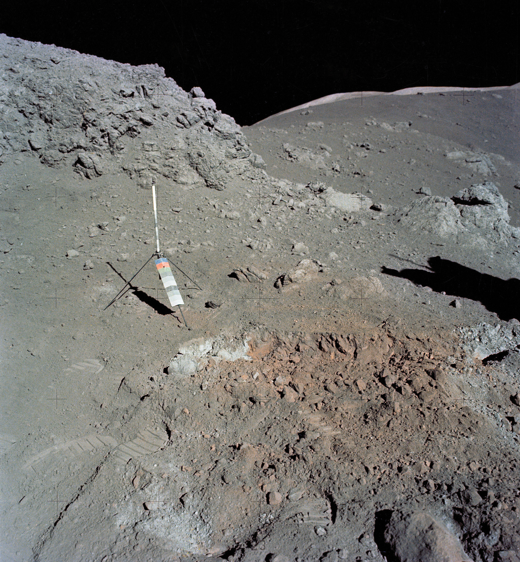 Harrison Schmitt discovered the ‘orange soil’ on the Moon shown above. Photo: NASA
