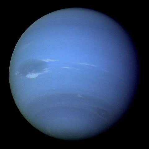 During August 16 and 17, 1989, the Voyager 2 narrow-angle camera was used to photograph Neptune almost continuously, recording approximately two and one-half rotations of the planet. Credit: NASA/JPL