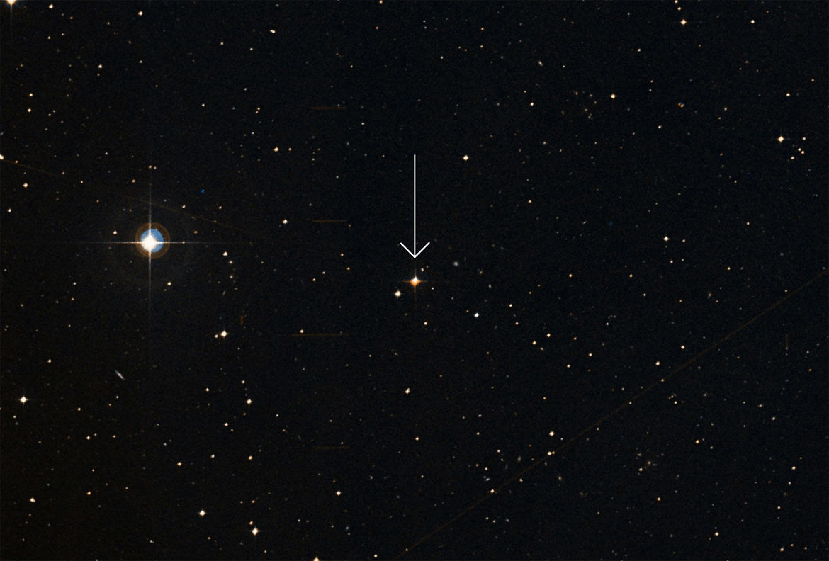The possible parent star of Comet 2I/Borisov: Ross 573 (arrowed) in Eridanu...