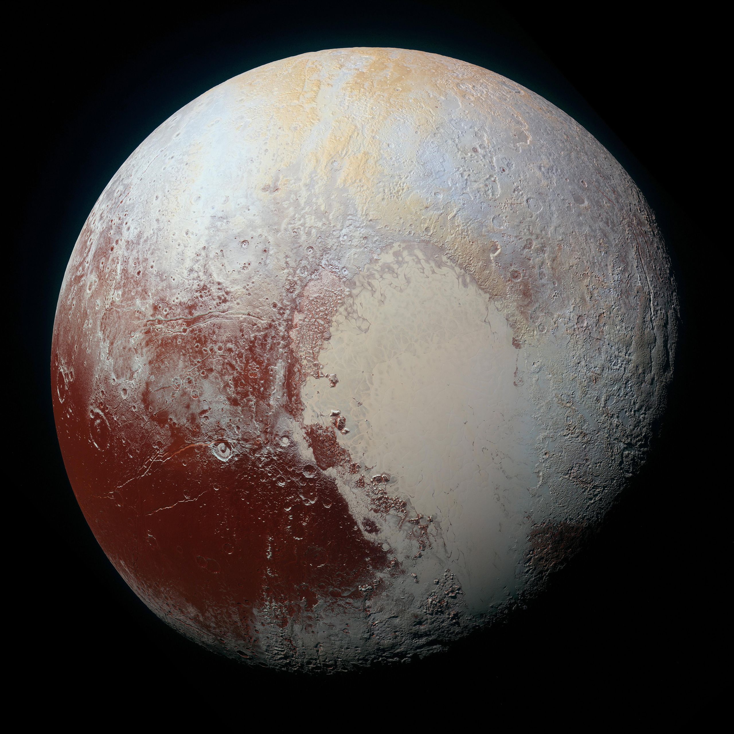 color image of pluto taken by nasa's new horizons spacecraft