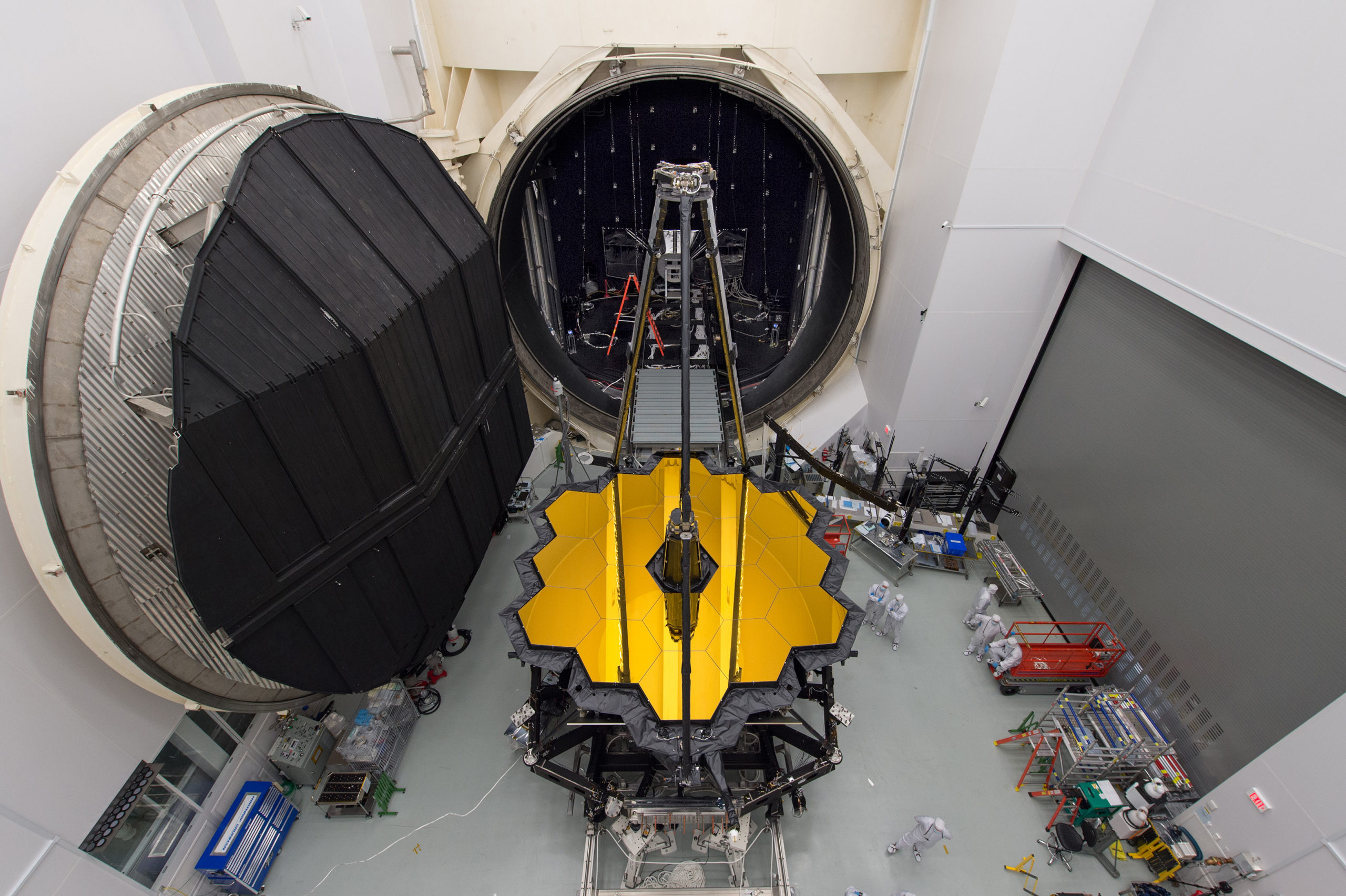 James Webb Space Telescope being tested on Earth in a cold chamber