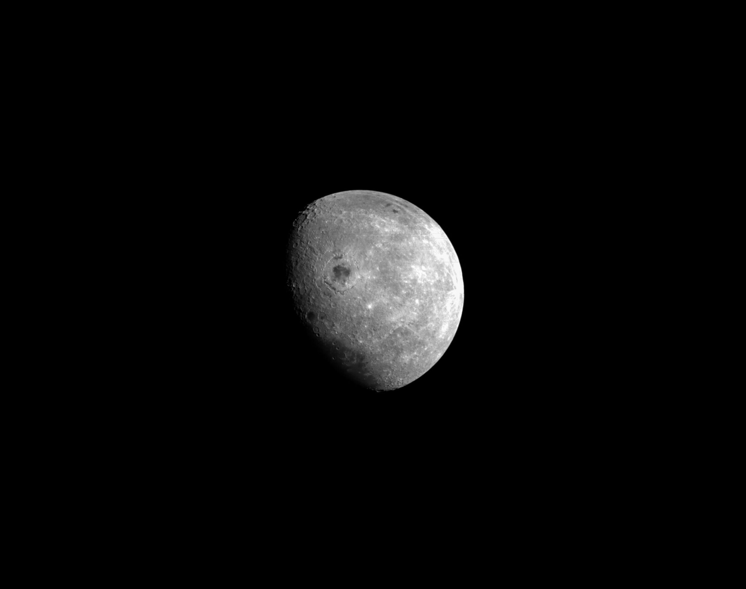 image of moon from orion spacecraft